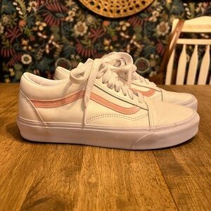 White and pink vans